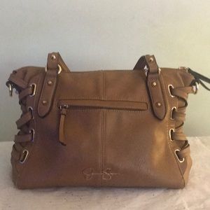 Jessica Simpson Tan lace up Leather purse 👜✨